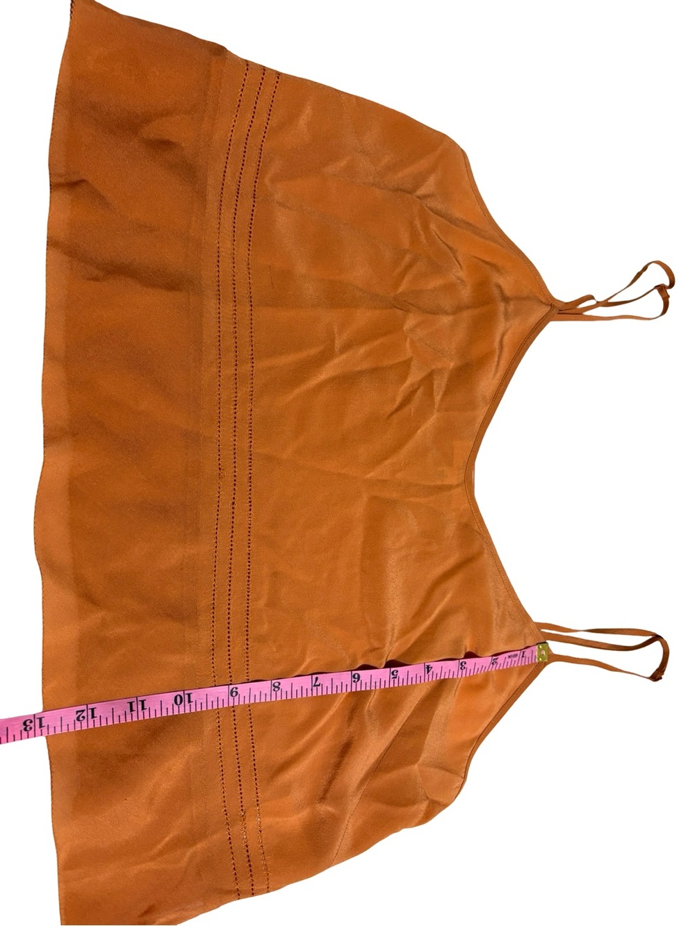 Aritzia Wilfred Everly 100% Silk Camisole Top Burnt Orange - Picture 10 of 11